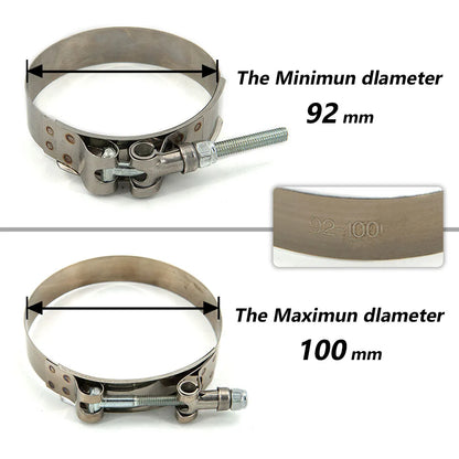 1 Pc 2.0" 2.25" 2.5" 2.75" 3.0" 3.25" 3.5" 4.0" T-Bolt Exhaust Clamp Intake Turbo Exhaust Intercooler Silicone Coupler Tuck's Performance