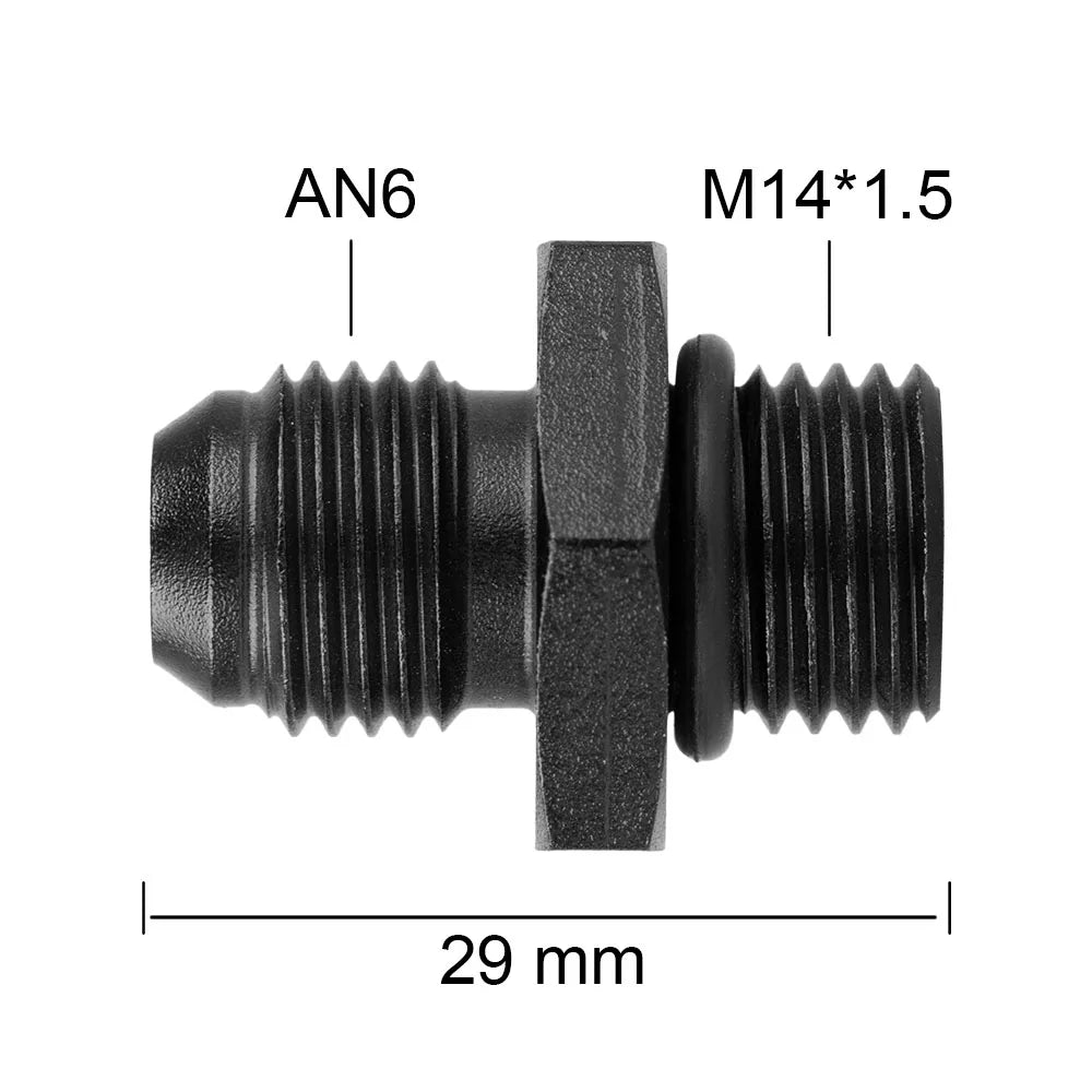 1Pcs Aluminum Alloy AN6/AN8/AN10/AN12 to AN/M14/M16/M18x1.5 Metric Fuel Hose Adapter Pipe Thread Fitting for Oil Cooler System Tuck's Performance