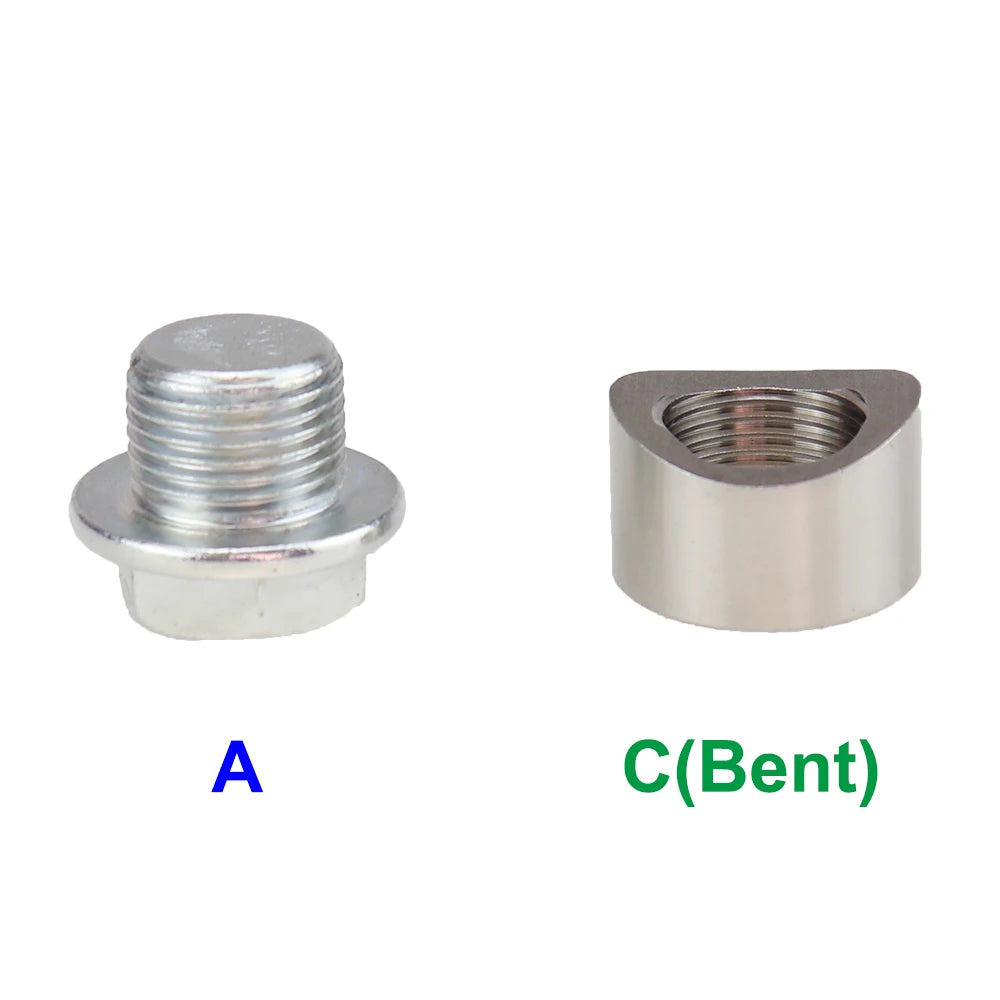 Oxygen Sensor Stainless Steels Bung Plug Nut Stepped Mounting Cap Kit Plug Nut Plug Wideband Nut Fitting Weld Bungs M18X1.5 Tuck's Performance