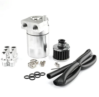 Universal Baffled Aluminum Oil Catch Can Reservoir Tank Oil Tank With Breather Filter OCC-1020A Tuck's Performance