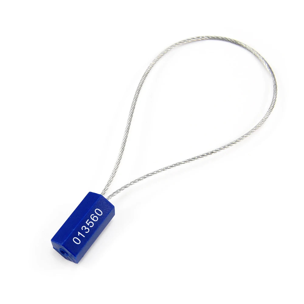 Tamper-proof numbered cable seal - dark blue