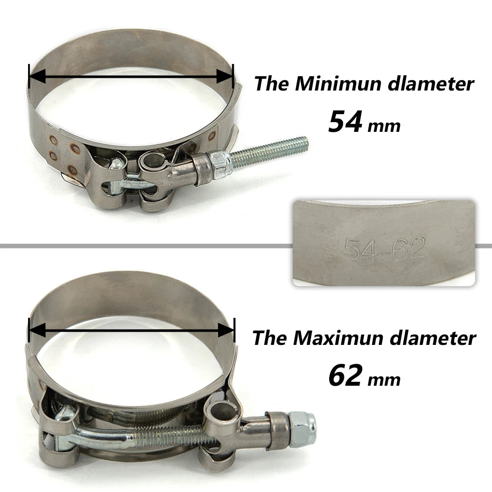 1 Pc 2.0" 2.25" 2.5" 2.75" 3.0" 3.25" 3.5" 4.0" T-Bolt Exhaust Clamp Intake Turbo Exhaust Intercooler Silicone Coupler Tuck's Performance