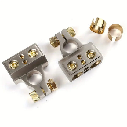 Heavy-Duty Alloy Battery Terminals (1 Pair) – Suits 0/2/4/8/10 Gauge Cable – Positive & Negative (Car Audio / 12V Wiring) Tuck's Performance