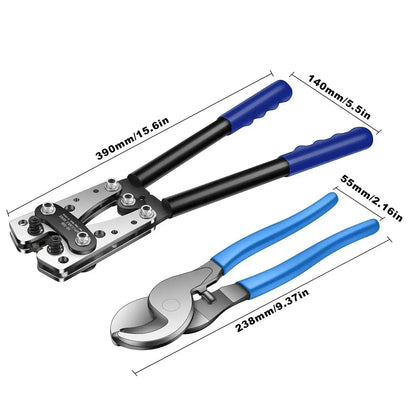 Heavy-Duty Terminal Crimping Tool – AWG 10 to 1/0 Hex Crimper (12V/24V Wiring) Tuck's Performance
