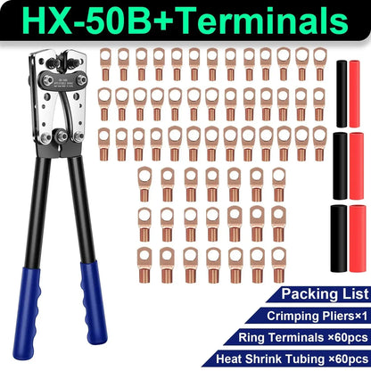 Heavy-Duty Terminal Crimping Tool – AWG 10 to 1/0 Hex Crimper (12V/24V Wiring) Tuck's Performance