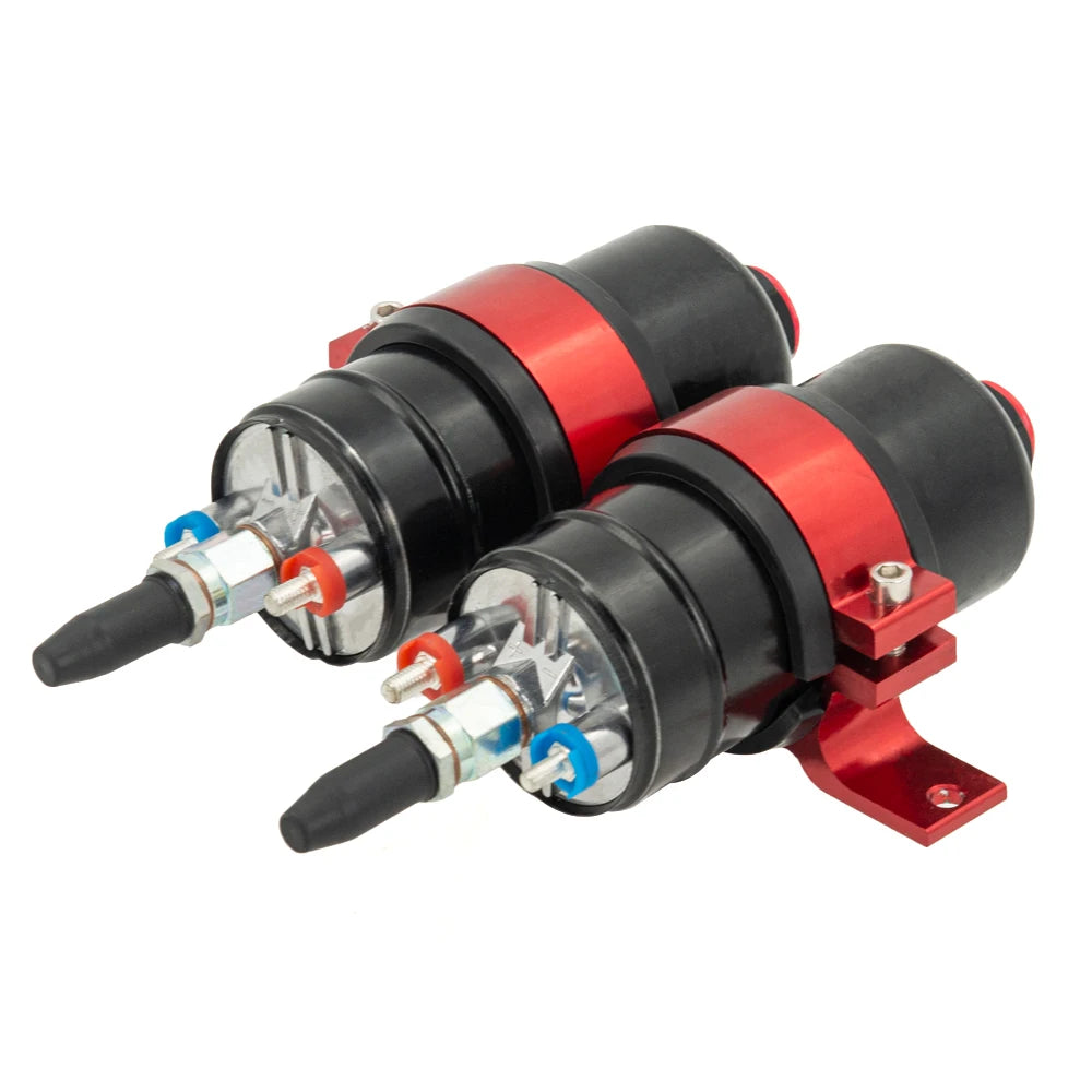 Free Ship Dual Twin Fuel Pump Mount Bracket 60MM & Fuel Filter Clamp 50mm Cradle For Car Modified BLACK RED BLUE Tuck's Performance
