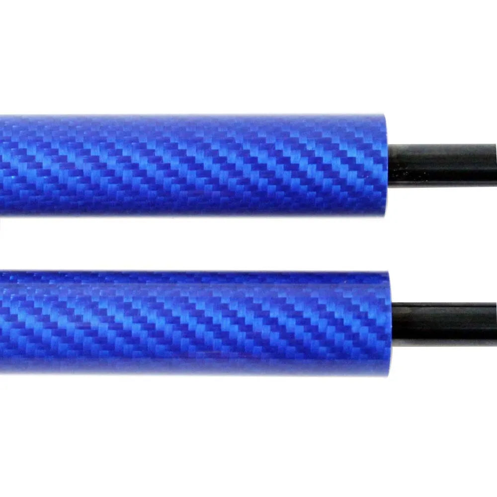 Pair of bonnet struts with mounting brackets laid out