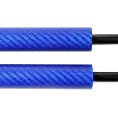 Pair of bonnet struts with mounting brackets laid out
