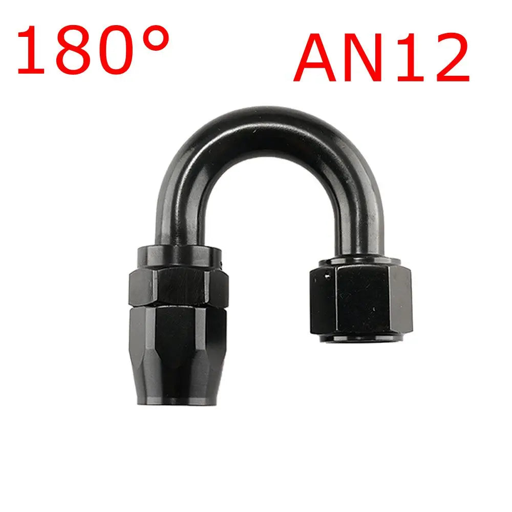 AN Swivel Hose End Fitting, Black | AN4 to AN12 | Straight, 45, 90 & 180 Degree Tucks Performance