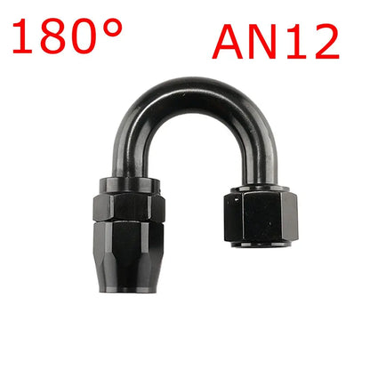 AN Swivel Hose End Fitting, Black | AN4 to AN12 | Straight, 45, 90 & 180 Degree Tucks Performance