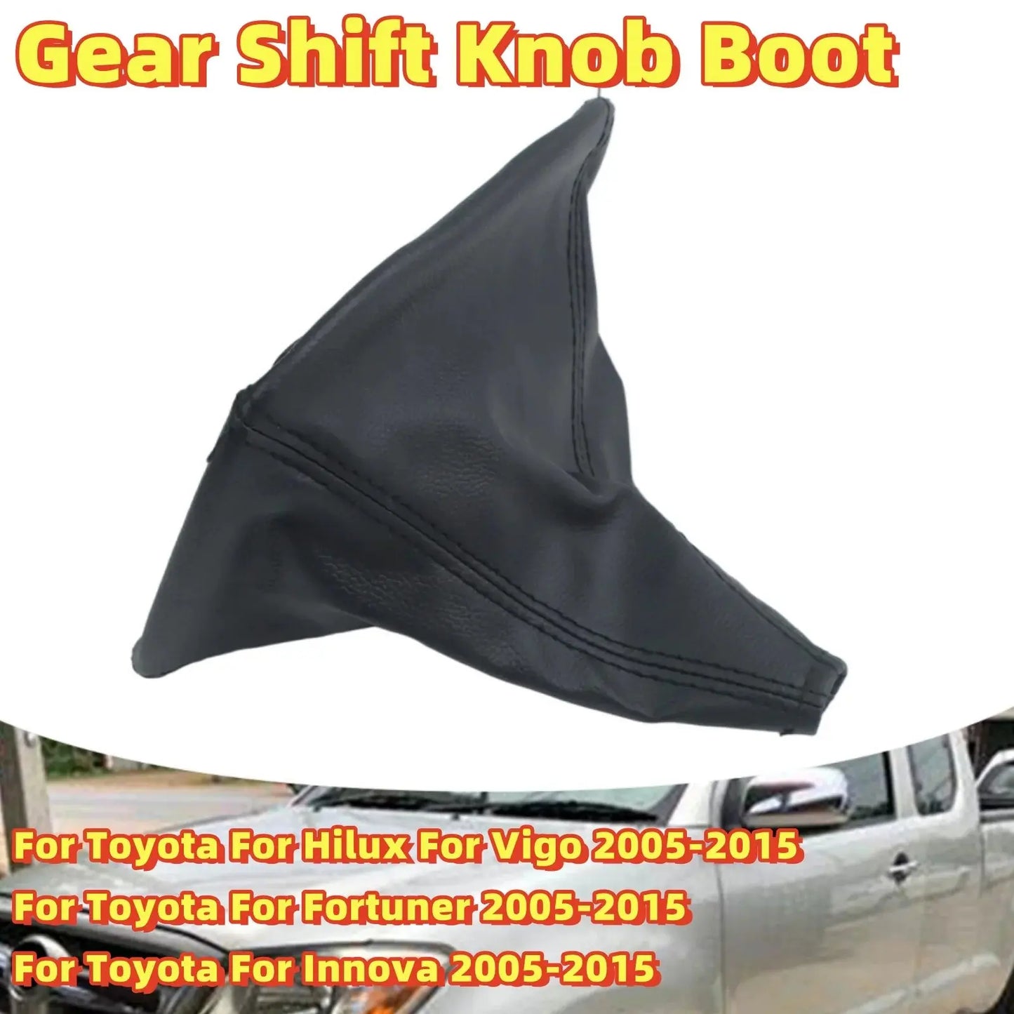 Leather gear shift boot for manual Toyota Hilux N70