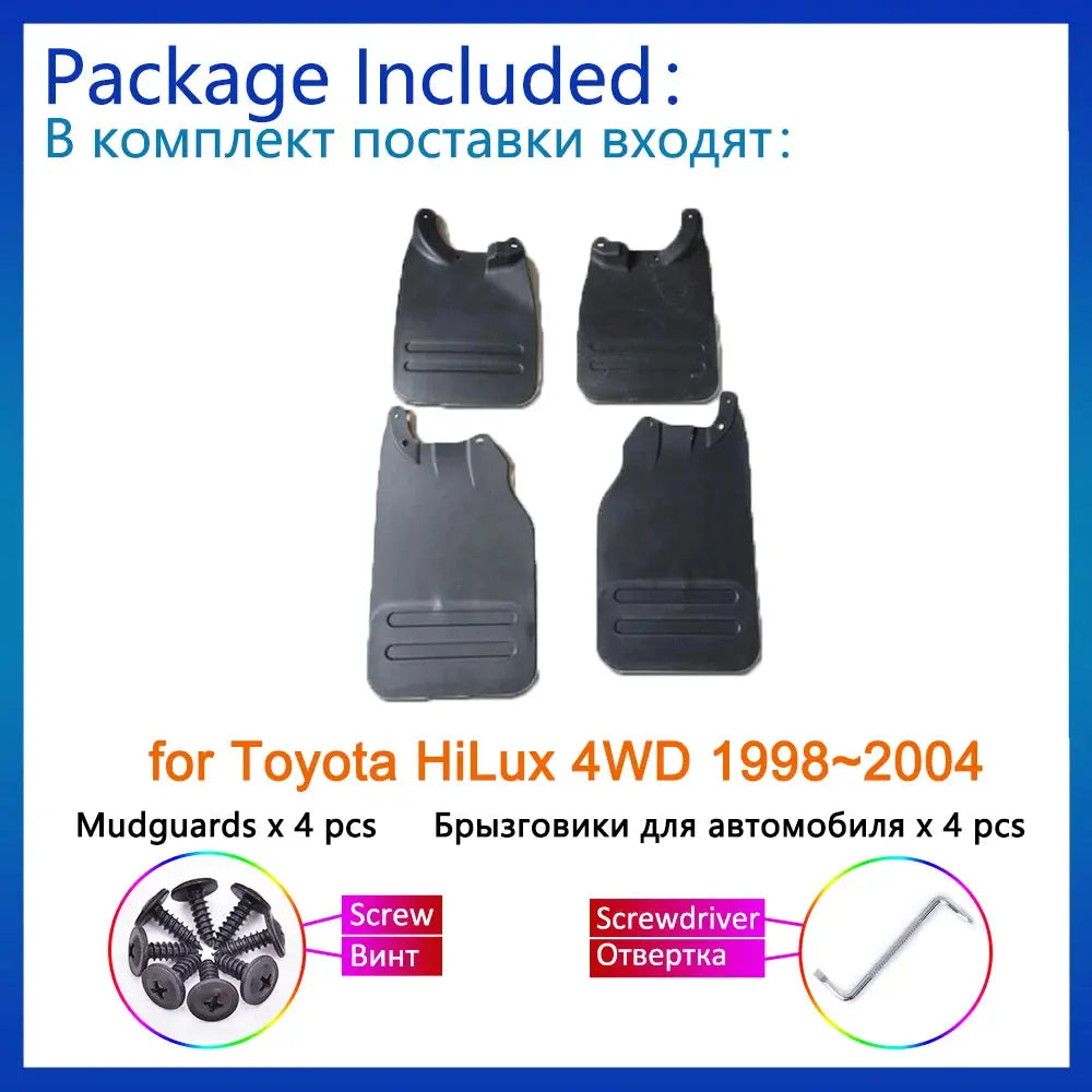 Hilux Mud Flaps 4x4 – Fits 1998–2004 Models Tuck's Performance