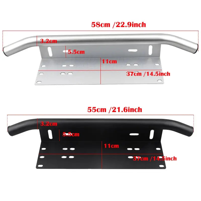 Universal License Plate Mount Bracket for LED Light Bars Tuck's Performance