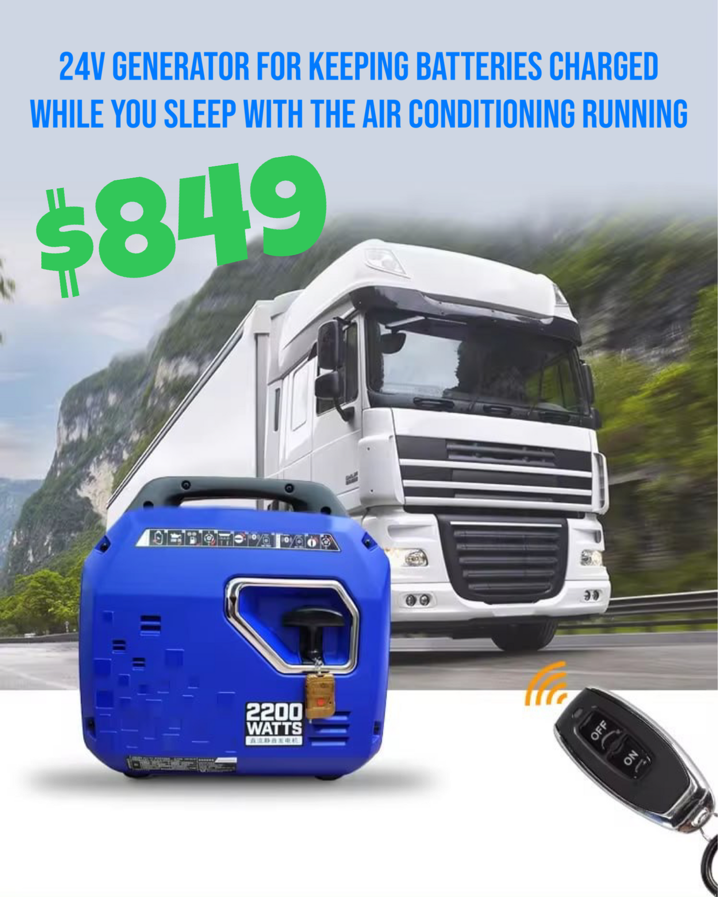 12v 24v Generator Truck Battery Charger Air Conditioner