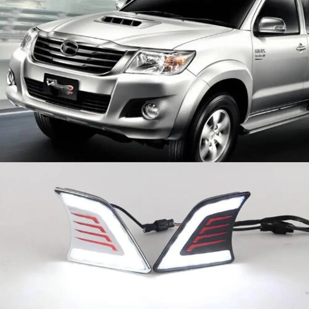 LED DRL Daytime Running Light Kit for Toyota Hilux Vigo 2012–2014 – Fog Lamp & Turn Signal Tuck's Performance