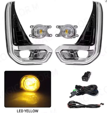 LED DRL + Fog Lamp Kit for Toyota Hilux Revo 2020–2021 | Daytime Running Lights with Chrome Trim Tuck's Performance