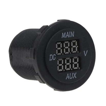 LED Digital Double Voltmeter, Round Panel Monitor Blue for Car Pickup RV Tuck's Performance