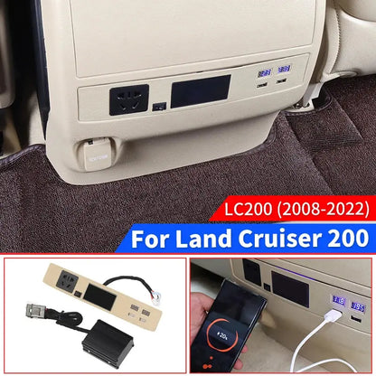 Land Cruiser 200 Rear Row USB Multi-Function Charger LC200 Car Charging Modification Interior Decoration Accessories Tuck's Performance