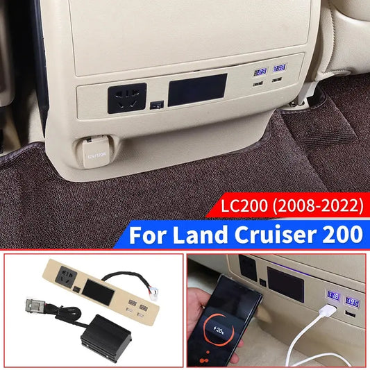 Land Cruiser 200 Rear Row USB Multi-Function Charger LC200 Car Charging Modification Interior Decoration Accessories Tuck's Performance