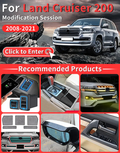 Land Cruiser 200 Rear Row USB Multi-Function Charger LC200 Car Charging Modification Interior Decoration Accessories Tuck's Performance