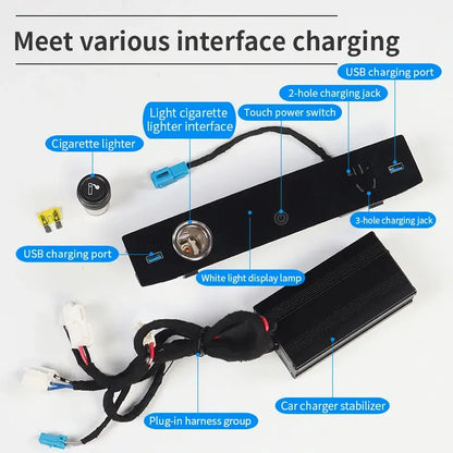 Land Cruiser 200 Rear Row USB Multi-Function Charger LC200 Car Charging Modification Interior Decoration Accessories Tuck's Performance