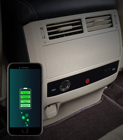Land Cruiser 200 Rear Row USB Multi-Function Charger LC200 Car Charging Modification Interior Decoration Accessories Tuck's Performance