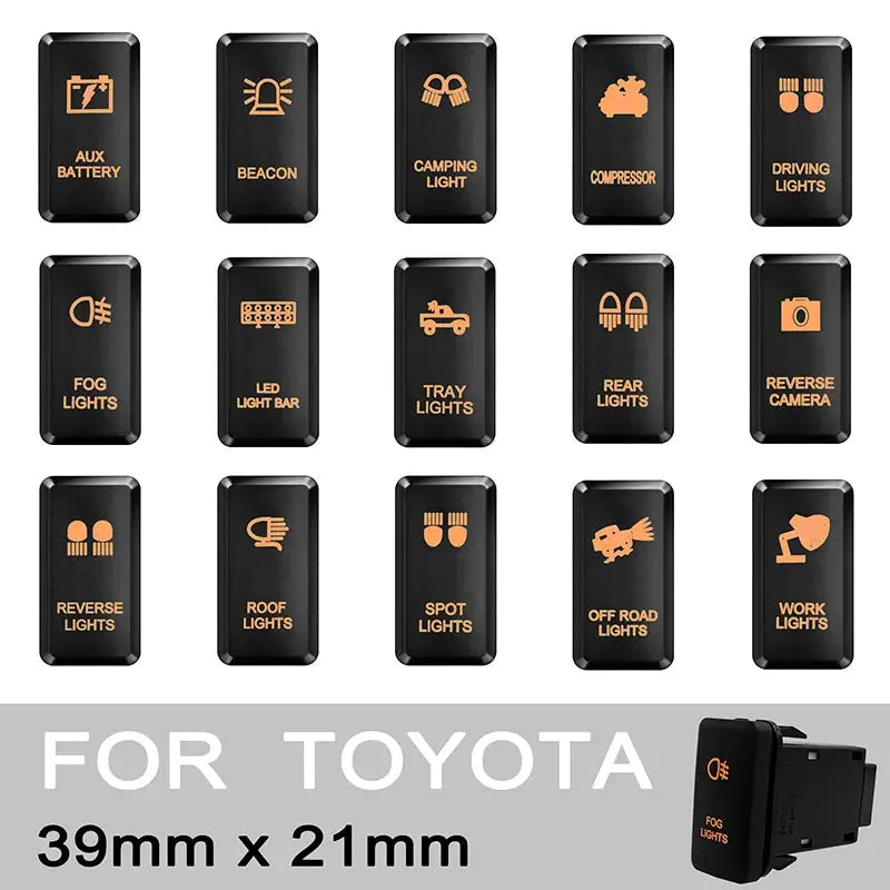 Orange LED push button switch for Toyota 4WD