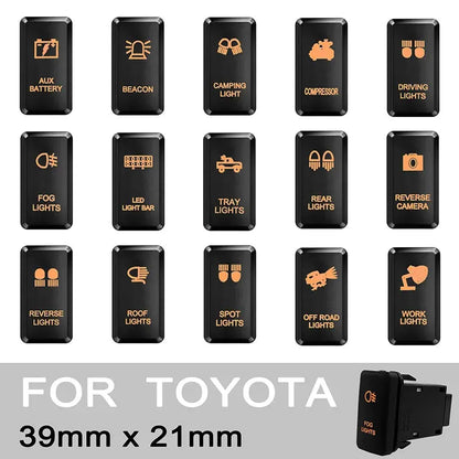Orange LED push button switch for Toyota 4WD
