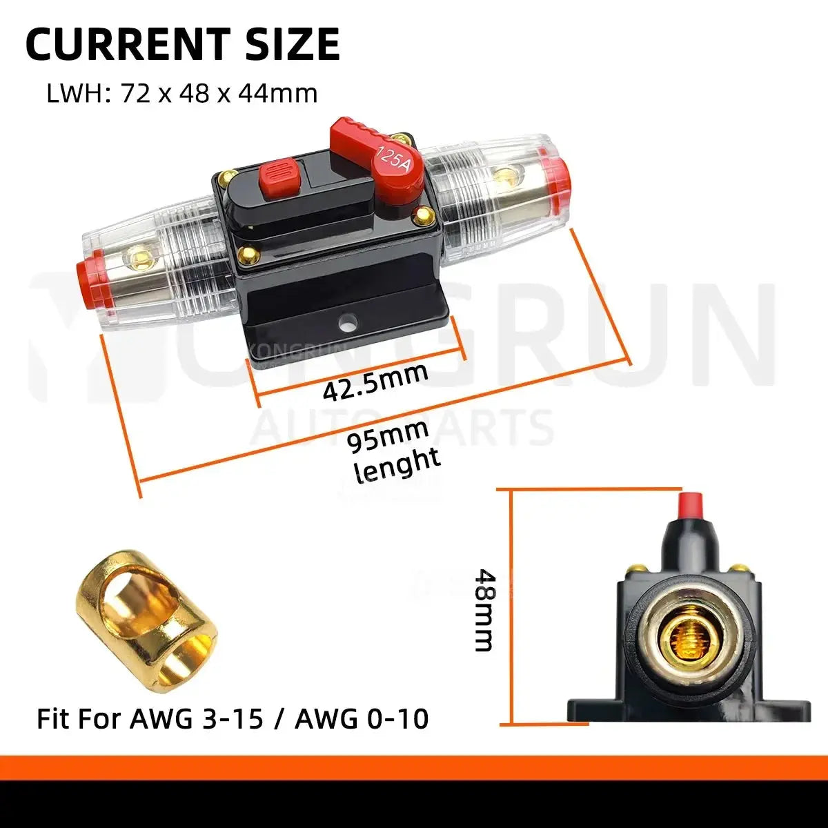 Manual Reset Circuit Breaker 20A–300A 12V–48V Waterproof DC Fuse for Car Audio, Marine & RV Tuck's Performance