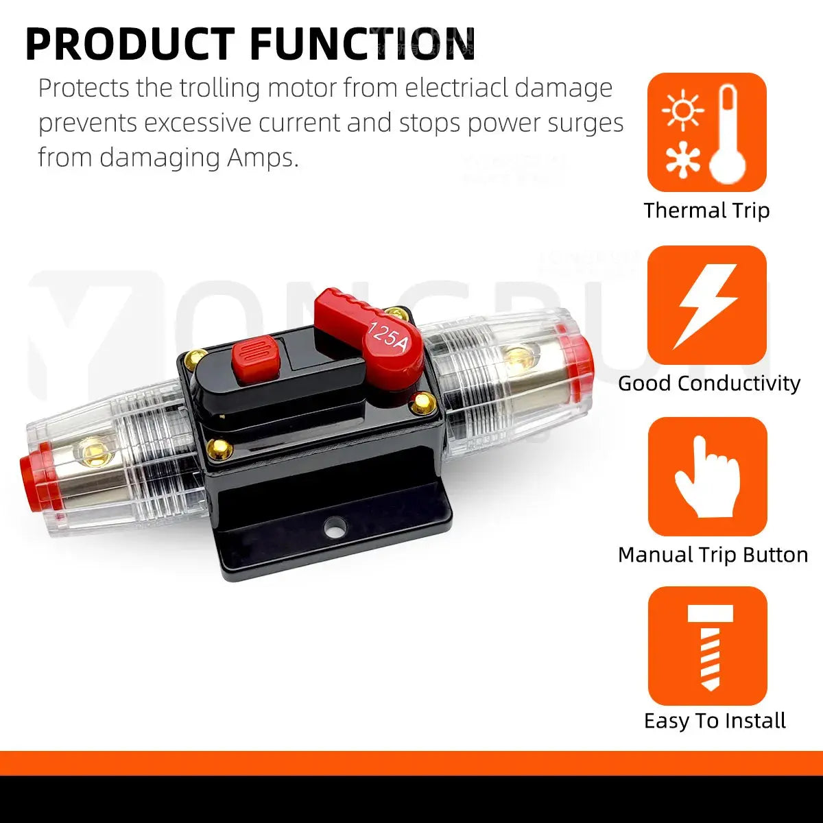 Manual Reset Circuit Breaker 20A–300A 12V–48V Waterproof DC Fuse for Car Audio, Marine & RV Tuck's Performance