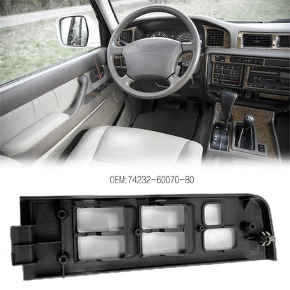 Master Window Switch Bezel Panel Left Driver Side Dark Grey for Toyota Land Cruiser 1991-1997 Replace 74232-60070-B0