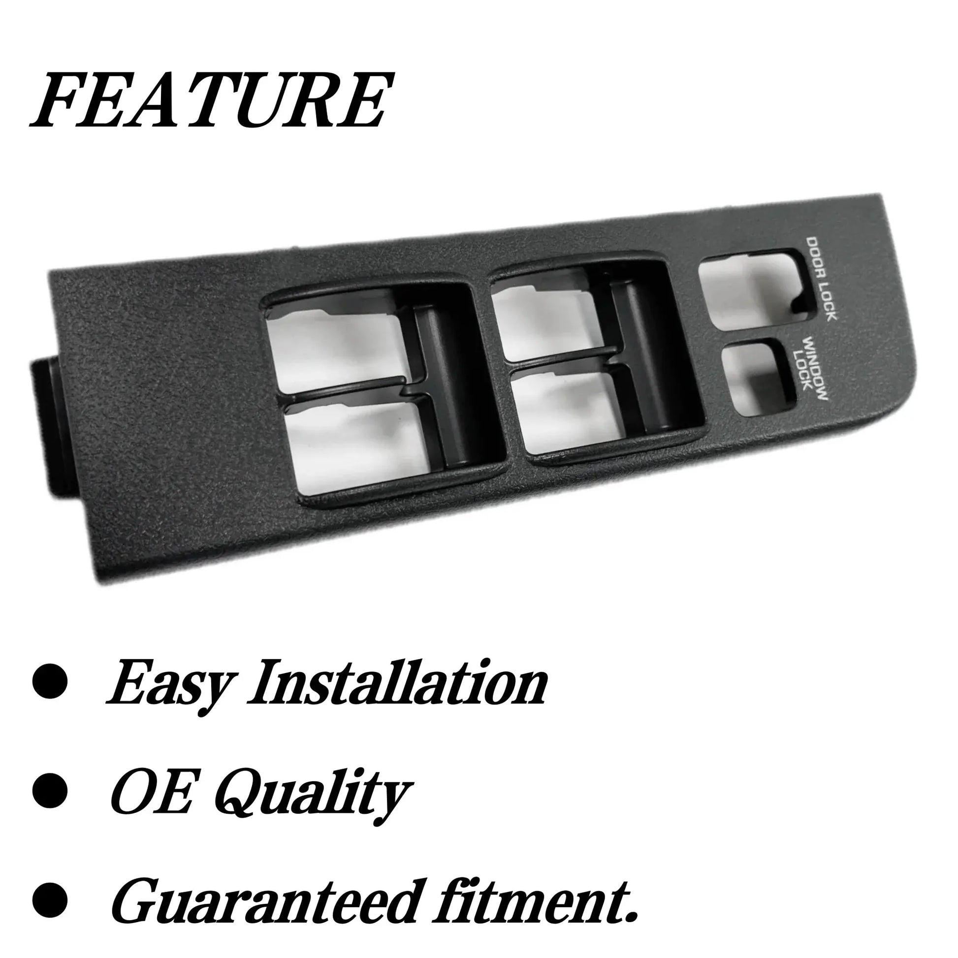 Master Window Switch Bezel Panel Left Driver Side Dark Grey for Toyota Land Cruiser 1991-1997 Replace 74232-60070-B0