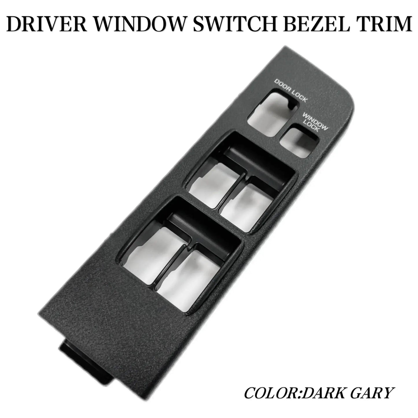 Master Window Switch Bezel Panel Left Driver Side Dark Grey for Toyota Land Cruiser 1991-1997 Replace 74232-60070-B0