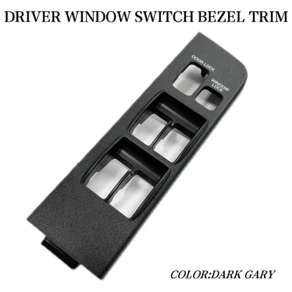 Master Window Switch Bezel Panel Left Driver Side Dark Grey for Toyota Land Cruiser 1991-1997 Replace 74232-60070-B0