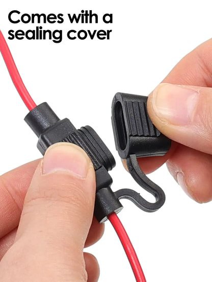 Mini Blade 12V Waterproof In-Line Fuse Holder – 20A/30A Splash-Resistant Automotive Fuse Socket (20/5 Pack Options) Tuck's Performance