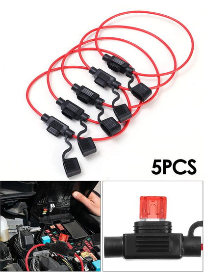Mini Blade 12V Waterproof In-Line Fuse Holder – 20A/30A Splash-Resistant Automotive Fuse Socket (20/5 Pack Options) Tuck's Performance