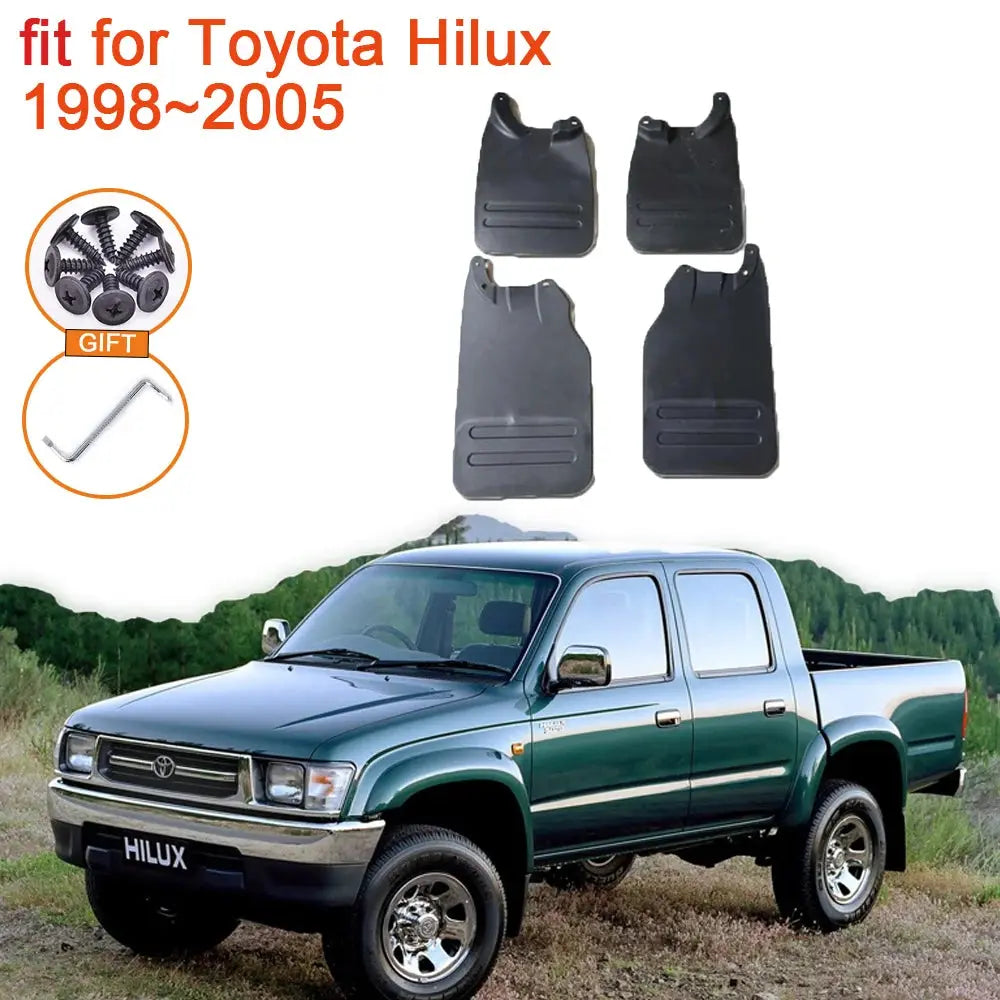 Mudguard for Toyota HiLux 4WD 1998~2005 Accessories 1999 2000 2001 2002 2003 2004 Mudflaps Fenders Plash Guards Front Rear Wheel Tuck's Performance