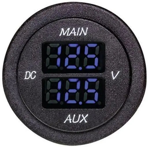 OEX Dual Digital Voltmeter – 5–30V, Blue LED, 29mm Round | ACX5610 Tuck's Performance