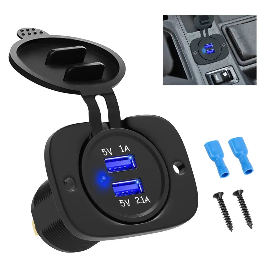 Overload Protection 3 Gang Rocker Switch Panel ON/OFF Lights DC 12V/24V Car Truck Marine Ship Circuit Breaker With Icon Sticker Tuck's Performance