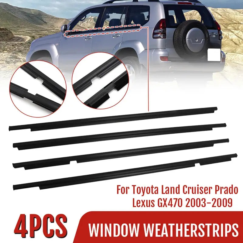 Prado 120 Series 2003-2009 Weatherstrips Window Glass Sealing Strip Tuck's Performance