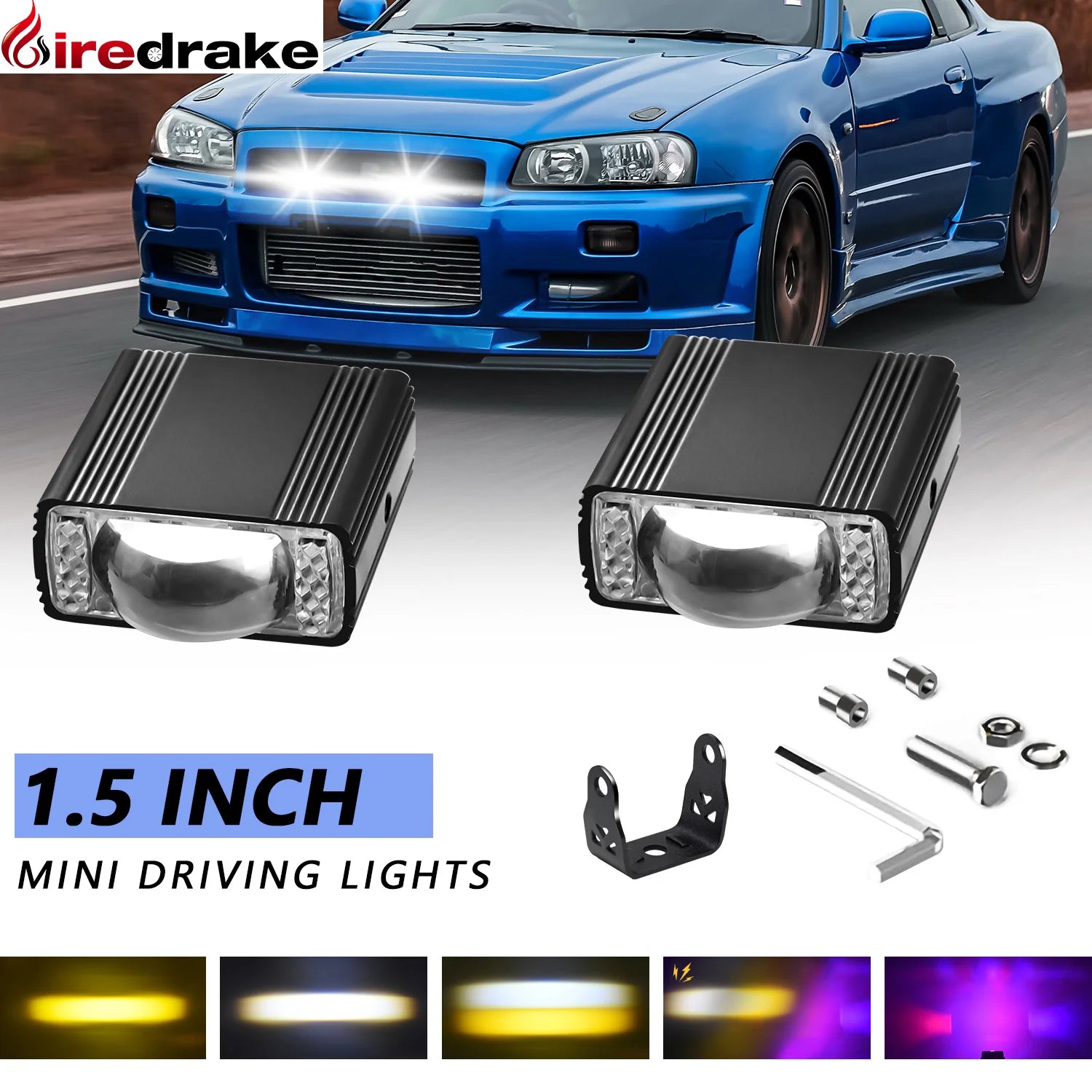 12V-30V 120W LED Auxiliary Spotlight Pair product image 1