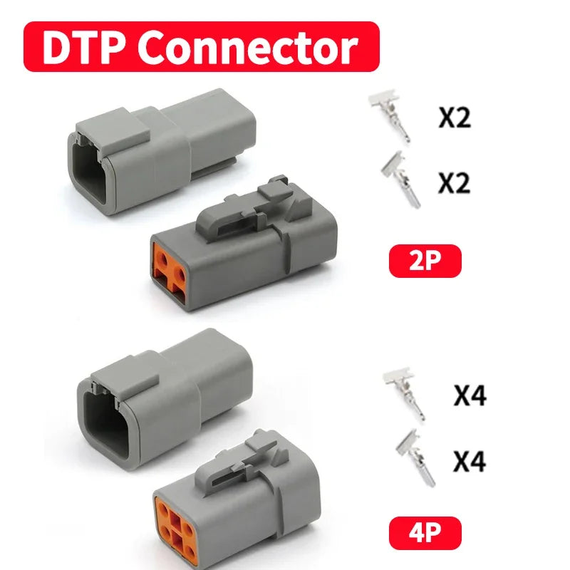 10/50/100 Sets Deutsch DTM/DT/DTP/DTF Automobile Connector Plug&Socket Male&Female Terminal DTM04-2/3/4/6/8/12 DTM06-2/3/4/6/8S Tuck's Performance