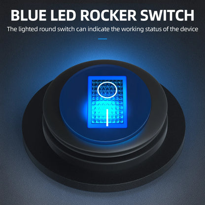 5PCS Waterproof Round Rocker Switch12V LED Toggle Switch Lighted ON Off SPST 3 Pin for Car Switch Panel RV Truck Marine Boat Tuck's Performance