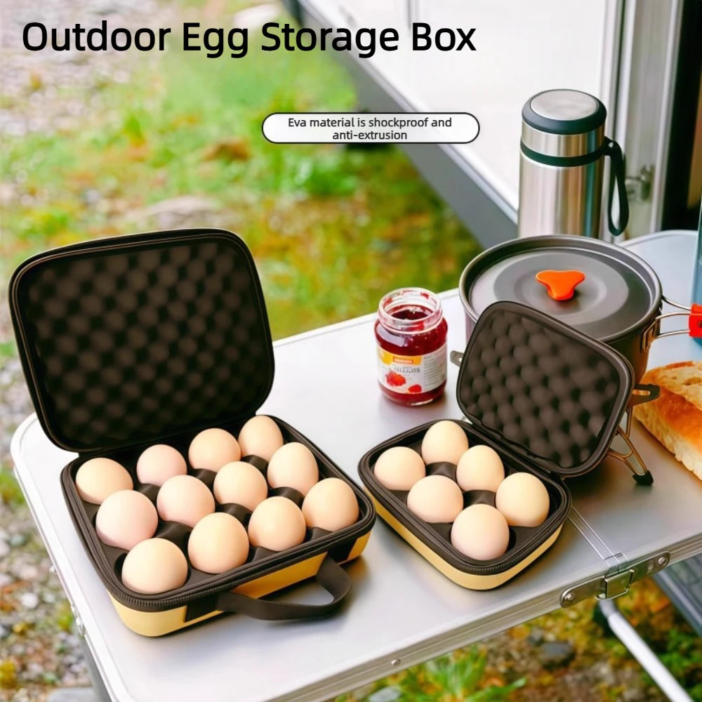 Camping egg carrier case - 6 and 12 egg sizes at camp