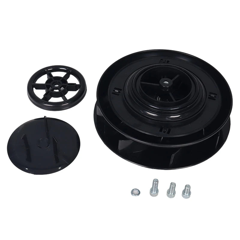 Wind-driven roof vent - black with mounting parts