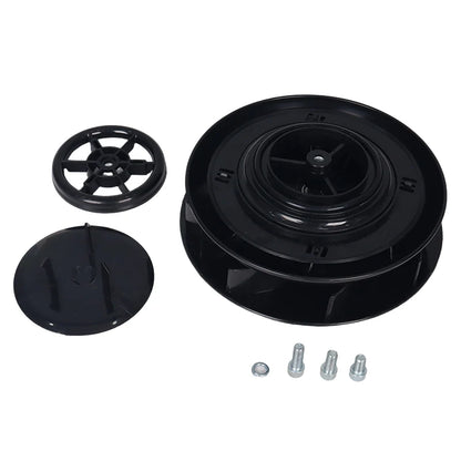 Wind-driven roof vent - black with mounting parts