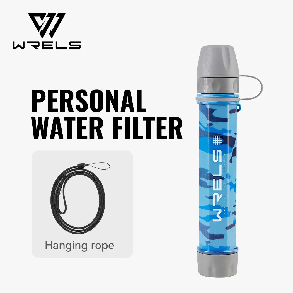 WRELS Outdoor Mini Camping Hiking Purification Water Filter Straw Carbon Fiber Water Bag for Survival or Emergency Supplies Tuck's Performance