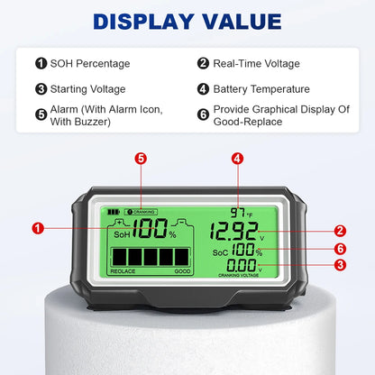 ANCEL BM200 PRO Battery Tester 12V LED Monitor Display Professional Battery Health SOH SOC Tester Analyzer Charging Tester Tool Tuck's Performance
