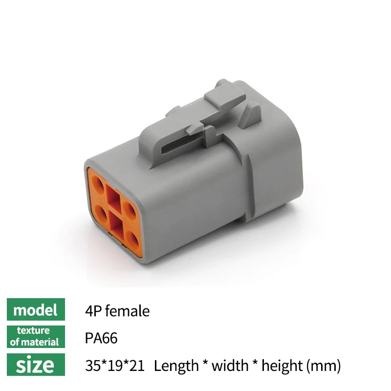 10/50/100 Sets Deutsch DTM/DT/DTP/DTF Automobile Connector Plug&Socket Male&Female Terminal DTM04-2/3/4/6/8/12 DTM06-2/3/4/6/8S Tuck's Performance