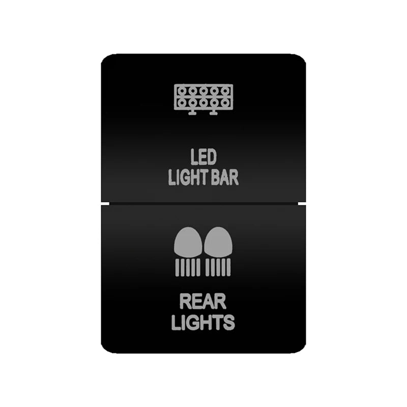 12V Dual Button Push Switch Orange Led Light For Toyota Prado Land Cruiser 200 RAV4 Hilux GUN HiAce 4 Runner Tundra Suzuki Jimny Tuck's Performance